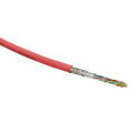 Кабель SF/UTP 4 пары, Кат.5e, внутр., 0,51мм, PVC, красный, 305м, Hyperline SFUTP4-C5E-S24-IN-PVC-RD-305