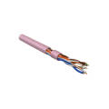 Кабель UTP 4 пары, Кат.5e, внутр., 0,51мм, LSZH, розовый, 100м, Hyperline UUTP4-C5E-S24-IN-LSZH-PK-100