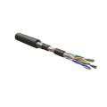 Кабель UTP 4 пары, Кат.5e, внеш., 0,51мм, PE, бронир, черн, 1000м, Hyperline UUTP4-C5E-S24-ARM-OUT-PE/PE-BK