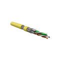 Кабель S/FTP 4 пары, Кат.7, внутр., 0,48мм, PU, желтый, 500м, Hyperline ISFTP4-C7-P26/7-PU-YL