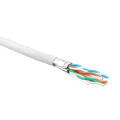 Кабель FTP 4 пары, Кат.6, внутр., 0,55мм, LSZH, белый, 500м, Hyperline UFTP4-C6-S23-IN-LSZH-WH-500