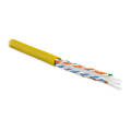 Кабель UTP 4 пары, Кат.6, внутр., 0,55мм, LSZH, жёлтый, 100м, Hyperline UUTP4-C6-S23-IN-LSZH-YL-100