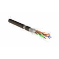 Кабель S/FTP 4 пары, Кат.7а, внеш., 0,58мм, PE, черный, 500м, Hyperline SFTP4-C7A-S23-OUT-PE-BK-500