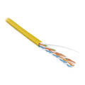 Кабель UTP 4 пары, Кат.5e, внутр., 0,51мм, LSZH, жёлтый, 305м, Hyperline UUTP4-C5E-S24-IN-LSZH-YL-305