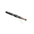 Кабель SF/UTP 4 пары, Кат.5e, внеш., 0,51мм, PE, чёрный, 500м, Hyperline SFUTP4-C5E-S24-OUT-PE-BK-500