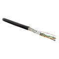 Кабель SF/UTP 4 пары, Кат.6, внутр., 0,48мм, LSZH, чёрный, 500м, Hyperline SFUTP4-C6-P26-IN-LSZH-BK-500