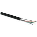 Кабель UTP 4 пары, Кат.5e, внеш., 0,51мм, PE, чёрный, 500м, Hyperline UUTP4-C5E-S24-2SW-OUT-PE-BK-500