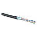 Кабель FTP 4 пары, Кат.6, внеш., 0,56 мм, PE, чёрный, 500м, Hyperline FUTP4-C6-S23-OUT-PE-BK-500