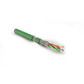 Кабель S/FTP 4 пары, Кат.7, внутр., 0,48мм, LSZH, зелёный, 500м, Hyperline SFTP4-C7-P26-IN-LSZH-GN-500