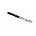 Кабель S/FTP 4 пары, Кат.7, внеш., 0,56мм, PE, черный, 500м, Hyperline SFTP4-C7-S23-OUT-PE-BK-500