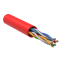 Кабель UTP 4 пары, Кат.5e, внутр., 0,51мм, LSZH, красный, 305м, ITK LC1-C5E04-124