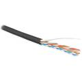 Кабель UTP 4 пары, Кат.5e, внутр., 0,51мм, LSZH, чёрный, 500м, Hyperline UUTP4-C5E-S24-OUT-LSZH-BK-500
