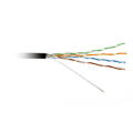 Кабель UTP 4 пары, Кат.5e, внеш., 0,64мм, PE, чёрный, 500м, Hyperline UUTP4-C5E-S22-OUT-PE-BK-1000