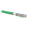 Кабель FTP 4 пары, Кат.6a, внутр., 0,57мм, PVC, зелёный, 500м, Hyperline UFTP4-C6A-S23-IN-PVC-GN-500