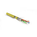 Кабель S/FTP 4 пары, Кат.7a, внутр., 0,58мм, LSZH, жёлтый, 500м, Hyperline SFTP4-C7A-S23-IN-LSZH-YL-500