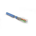 Кабель S/FTP 4 пары, Кат.7, внутр., 0,48мм, LSZH, синий, 500м, Hyperline SFTP4-C7-P26-IN-LSZH-BL-500