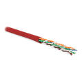 Кабель UTP 4 пары, Кат.5e, внутр., 0,60мм, PVC, красный, 100м, Hyperline UUTP4-C5E-P24-IN-PVC-RD-100