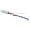 Кабель UTP 2 пары, Кат.5, внутр., 0,60мм, LSZH, серый, 500м, Hyperline UUTP2-C5-P24-IN-LSZH-GY-500