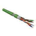 Кабель FTP 4 пары, Кат.6, внутр., 0,48мм, LSZH, зелёный, 100м, Hyperline UFTP4-C6-P26-IN-LSZH-GN-100