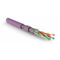 Кабель S/FTP 4 пары, Кат.7, внутр., 0,48мм, LSZH, фиолетовый, 500м, Hyperline SFTP4-C7-P26-IN-LSZH-VL-500