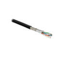 Кабель S/FTP 4 пары, Кат.6a, внеш., 0,56мм, PE, чёрный, 500м, Hyperline SFTP4-C6A-S23-OUT-PE-BK-500