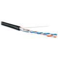 Кабель UTP 2 пары, Кат.5, внеш., 0,51мм, PE, чёрный, 500м, Hyperline UUTP2-C5-S24-OUT-PE-BK-500