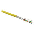 Кабель SF/UTP 4 пары, Кат.6, внутр., 0,48мм, LSZH, жёлтый, 500м, Hyperline SFUTP4-C6-P26-IN-LSZH-YL-500