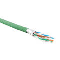 Кабель FTP 4 пары, Кат.6, внутр., 0,55мм, LSZH, зелёный, 500м, Hyperline UFTP4-C6-S23-IN-LSZH-GN-500