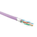 Кабель FTP 4 пары, Кат.6, внутр., 0,55мм, LSZH, розовый, 500м, Hyperline UFTP4-C6-S23-IN-LSZH-PK-500