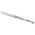 Кабель UTP 2 пары, Кат.5, внутр., 0,51мм, PVC, серый, 500м, Hyperline UUTP2-C5-S24-IN-PVC-GY-500