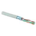 Кабель FTP 4 пары, Кат.6а, внутр., 0,57мм, PVC, серый, 500м, Hyperline UFTP4-C6A-S23-IN-PVC-GY-500
