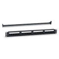 Патч-панель 1U, 19'', 24хRJ45, UTP, кат.5e, Dual IDC, с кабел. орган., Cabeus PL-24-Cat.5e-Dual IDC