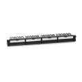 Патч-панель 1U, 19'', 24хRJ45, FTP, кат.6, с кабел. орган., Cabeus PL-24-KJ-RJ45-Cat.6-SH-180T
