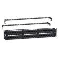 Патч-панель 2U, 19'', 48хRJ45, UTP, кат.6a, Dual IDC, с кабел. орган., Cabeus PL-48-Cat.6a-Dual IDC
