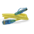 Патч-корд UTP 4 пары, Кат.6, 2хRJ45, 15м, желтый, LSZH, Hyperline PC-LPM-UTP-RJ45-RJ45-C6-15M-LSZH-YL