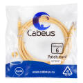 Патч-корд UTP 4 пары, Кат.6, 2xRJ45, 3м, желтый, PVC, Cabeus PC-UTP-RJ45-Cat.6-3m-YL