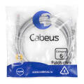 Патч-корд UTP 4 пары, Кат.6, 2xRJ45, 5м, серый, PVC, Cabeus PC-UTP-RJ45-Cat.6-5m
