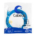 Патч-корд UTP 4 пары, Кат.6, 2xRJ45, 2м, синий, PVC, Cabeus PC-UTP-RJ45-Cat.6-2m-BL