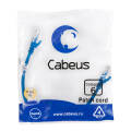 Патч-корд UTP 4 пары, Кат.6, 2xRJ45, 0.3м, синий, PVC, Cabeus PC-UTP-RJ45-Cat.6-0.3m-BL