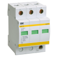 Ограничитель импульсных перенапряжений ОПС1-D 3Р In=5kA Un=230B Im=10kA, IEK MOP20-3-D