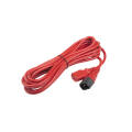 Кабель электропитания (сетевой) 3х1мм², 10А, C13-C14, красный, 5м, Hyperline PWC-IEC13-IEC14-5.0-RD