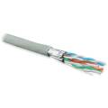 Кабель FTP 4 пары, Кат.6, внутр., 0,55мм, LSZH, серый, 500м, Hyperline UFTP4-C6-S23-IN-LSZH-GY-500