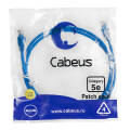 Патч-корд UTP 4 пары, Кат.5е, 2xRJ45, 1.5м, синий, PVC, Cabeus PC-UTP-RJ45-Cat.5e-1.5m-BL
