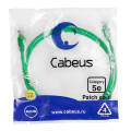 Патч-корд UTP 4 пары, Кат.5е, 2xRJ45, 1.5м, зеленый, PVC, Cabeus PC-UTP-RJ45-Cat.5e-1.5m-GN