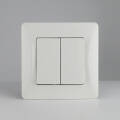 Выключатель двухклавишный белый 10А, 220-250V, SPL 201102