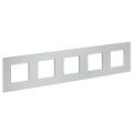 SKANDY Рамка 5-местная SK-F35S металл серебряный IEK