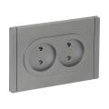 FORTE&PIANO Розетка 2-местная без заземления без защитных шторок безвинтовое крепление 10А FP526 ста