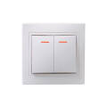 Выключатель 2-клавишный с индикацией, 10А, ВС10-2-1-КБ, белый, IEK EVK21-K01-10-DM