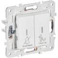 SKANDY Выключатель 2-клавишный с индикацией для отелей 10А SK-V16W арктический белый IEK