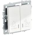 BRITE Выключатель 2-клавишный с индикацией для отелей 10А ВС10-2-9-БрБ белый IEK